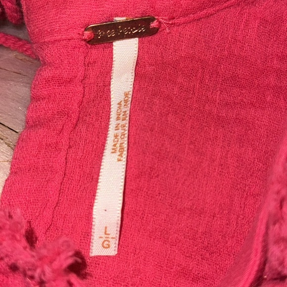 Women's Free People Simply Smiles Crochet Top, Size Large - looks Pink - Picture 11 of 12
